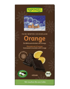 CZEKOLADA GORZKA Z POMARAŃCZĄ BIO 80 g - RAPUNZEL (PRODUKT SEZONOWY)