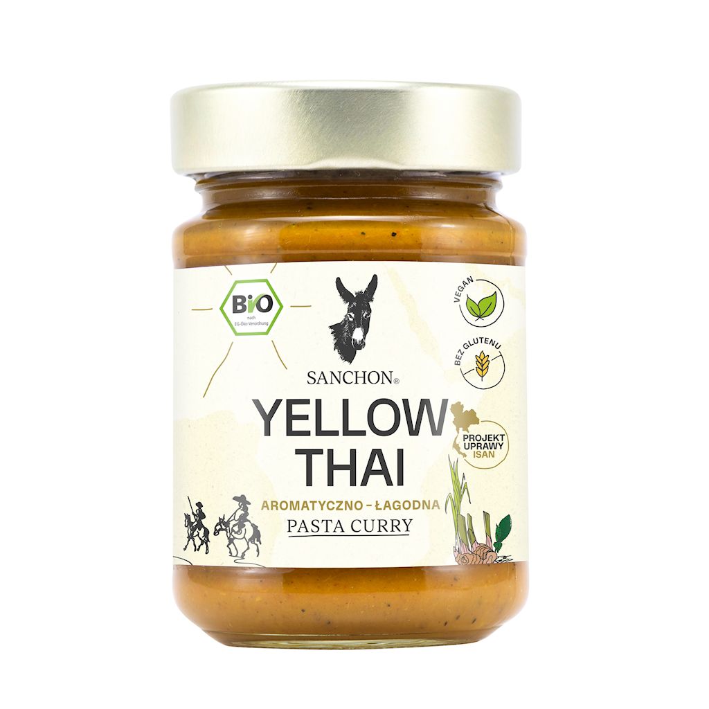 PASTA TAJSKA ŻÓŁTE CURRY BEZGLUTENOWA BIO 190 g –  SANCHON