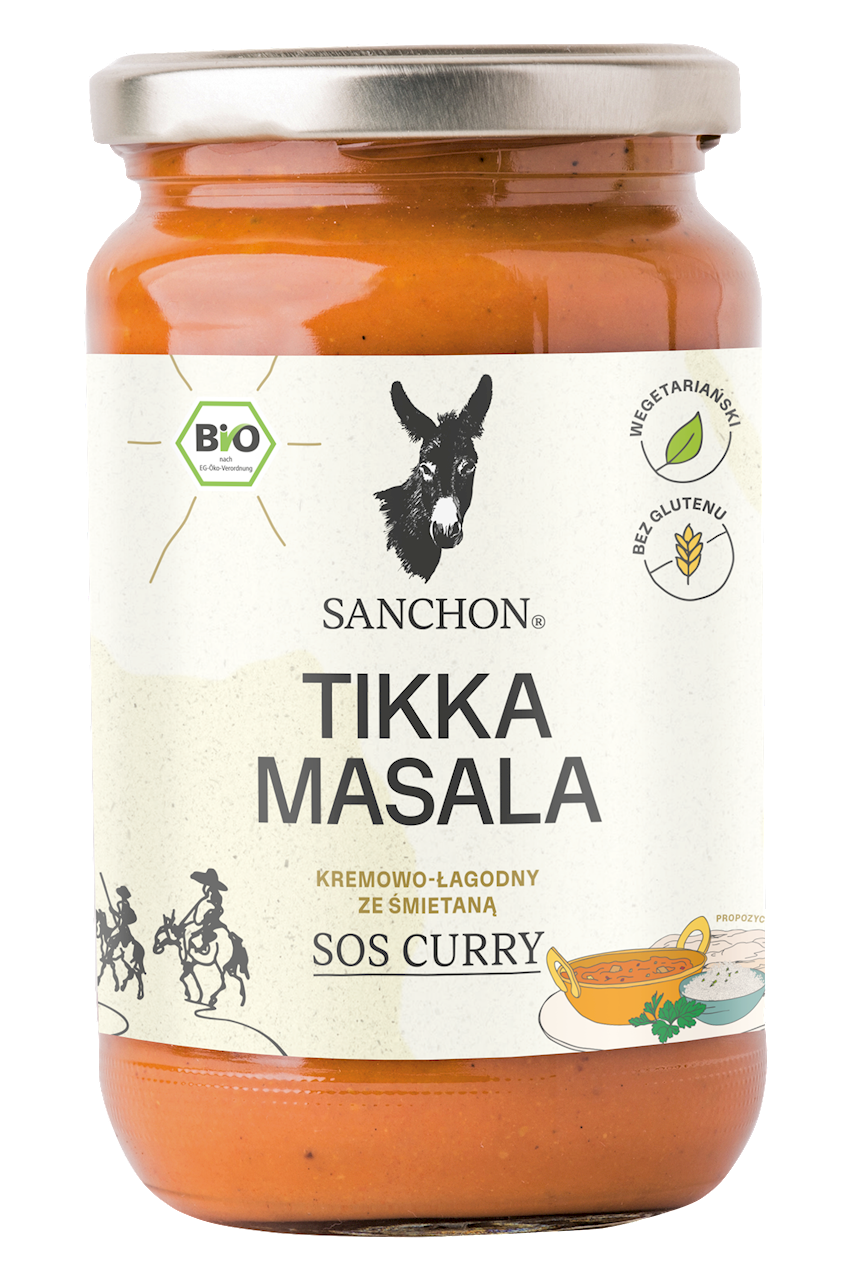 SOS CURRY INDIAN TIKKA MASALA BEZGLUTENOWY BIO 320 ml - SANCHON