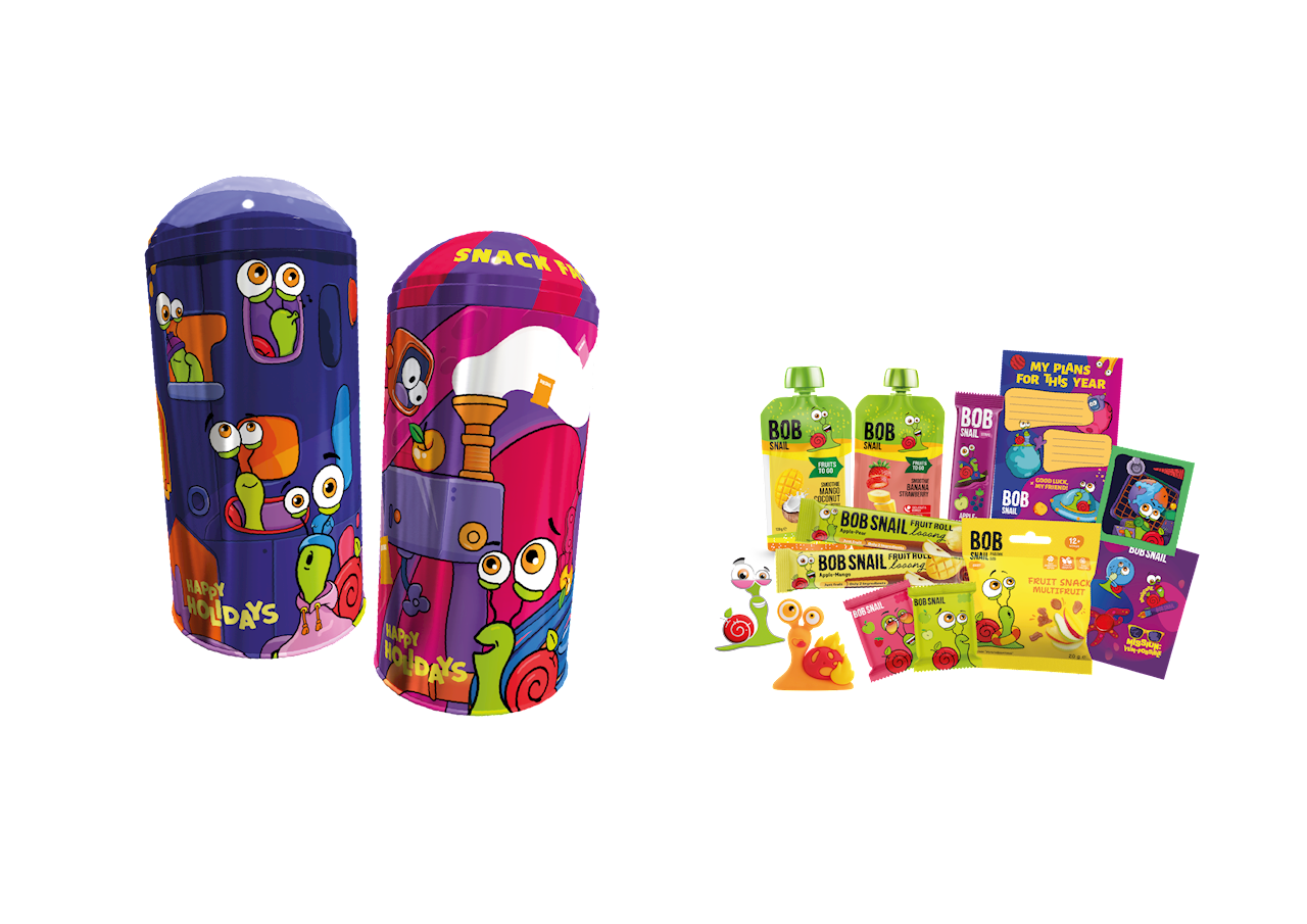 KAPSUŁA: PRZEKĄSKI OWOCOWE Z ZABAWKĄ I NAKLEJKĄ BEZ DODATKU CUKRU 324 g - BOB SNAIL (PRODUKT SEZONOWY)