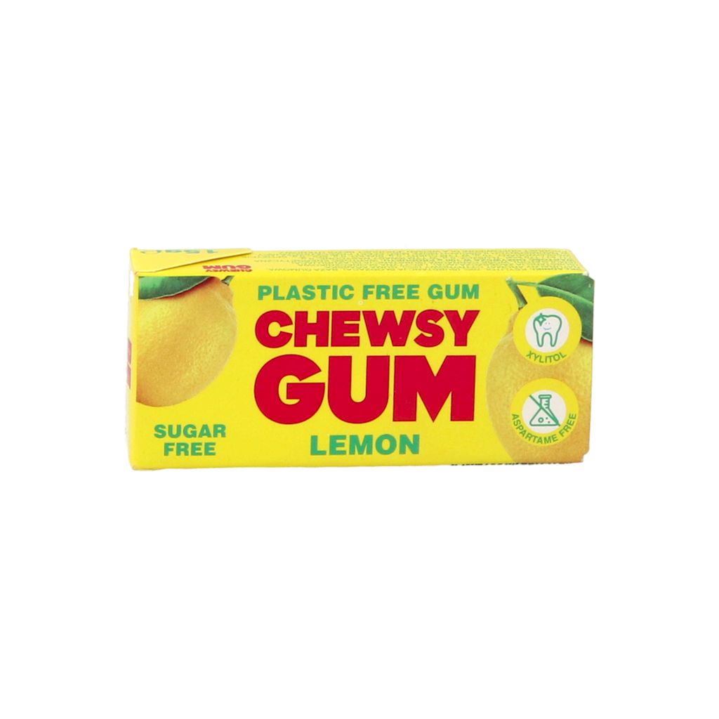 GUMA DO ŻUCIA Z KSYLITOLEM O SMAKU CYTRYNOWYM (10 szt.) 15 g  – CHEWSY