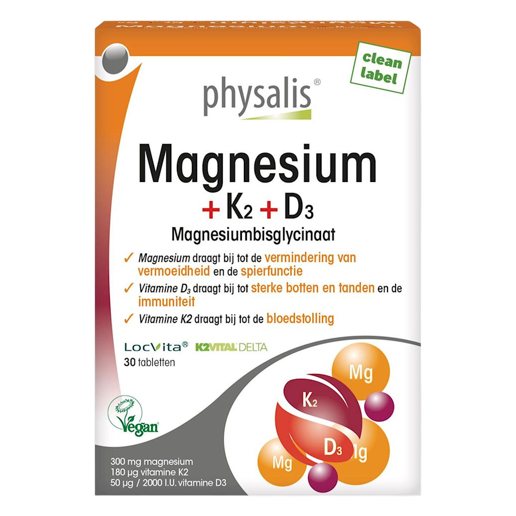 MAGNEZ + WITAMINA K2 I D3 30 TABLETEK – PHYSALIS