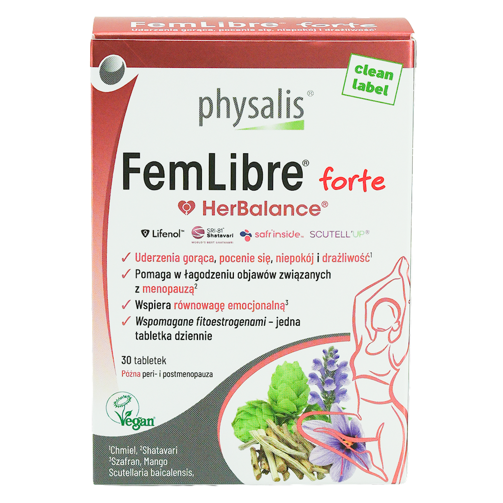 TABLETKI NA MENOPAUZĘ (FEMLIBRE FORTE) 30 szt. – PHYSALIS (HERBALANCE)