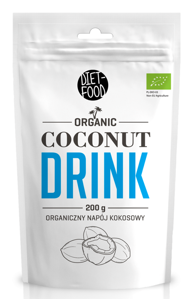 COCONUT MILK – NAPÓJ KOKOSOWY W PROSZKU BIO 200 g – DIET-FOOD