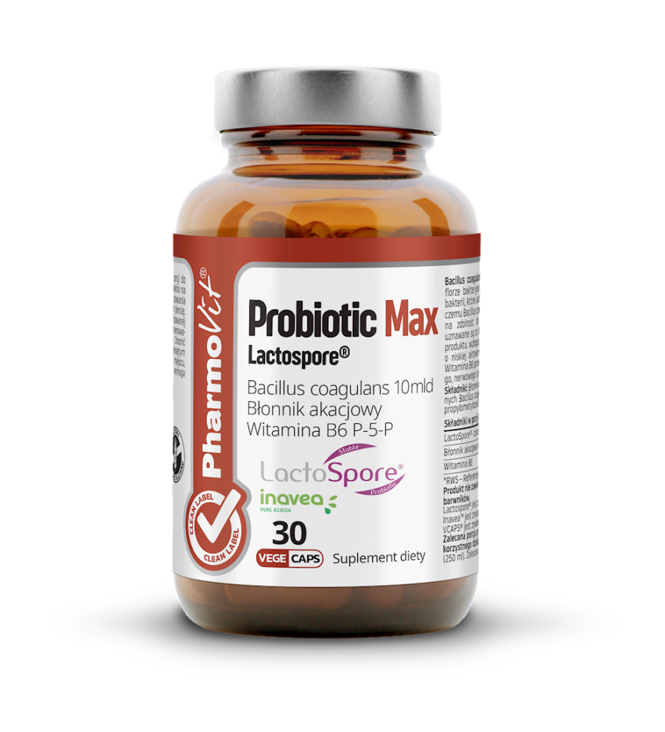 PROBIOTIC MAX BEZGLUTENOWY 30 KAPSUŁEK – PHARMOVIT (CLEAN LABEL)