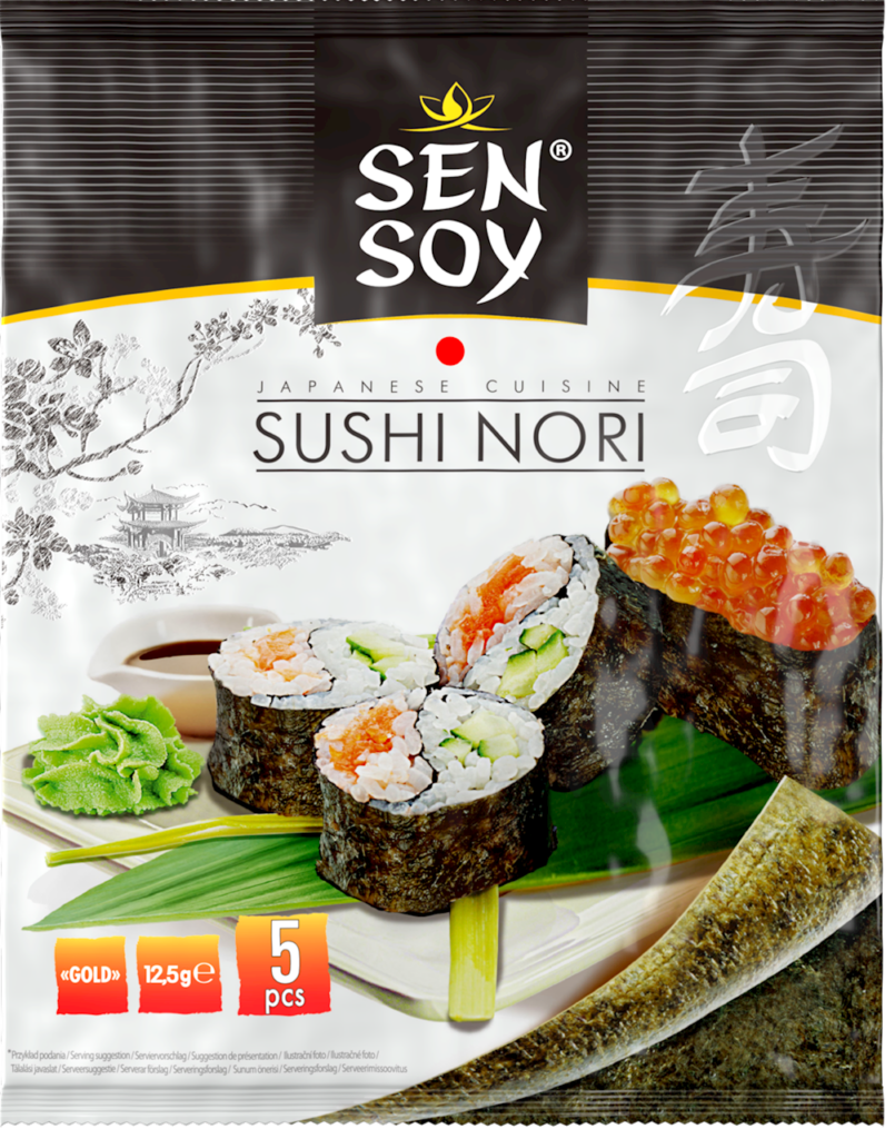 ALGI NORI PRAŻONE DO SUSHI (5 szt) 12,5 g – SEN SOY