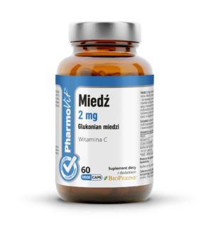 MIEDŹ ORGANICZNA (2 mg) BEZGLUTENOWA 60 KAPSUŁEK - PHARMOVIT (CLEAN LABEL)