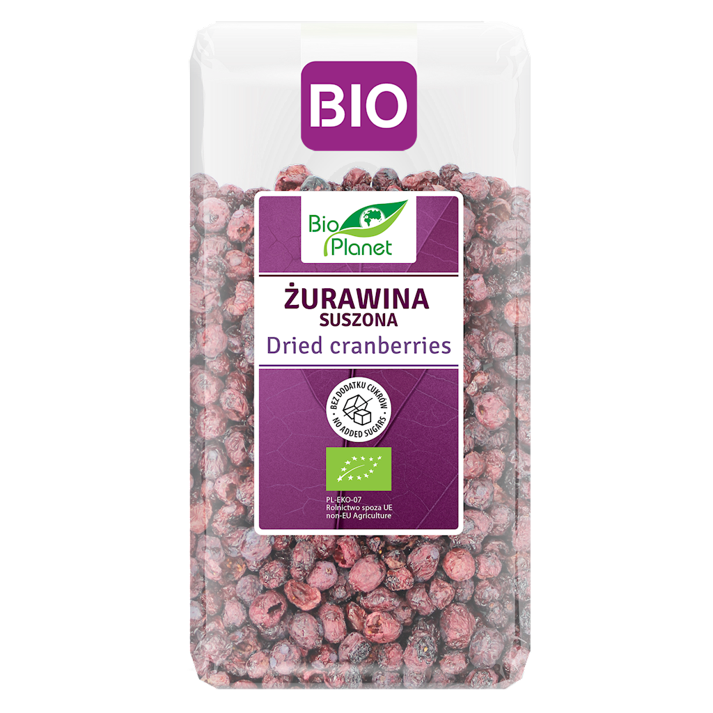 ŻURAWINA SUSZONA NIESŁODZONA BIO 100 g – BIO PLANET