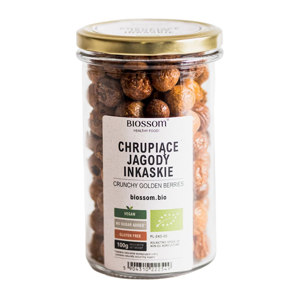 JAGODY INKASKIE LIOFILIZOWANE CHRUPIĄCE BEZGLUTENOWE BIO 100 g – BIOSSOM