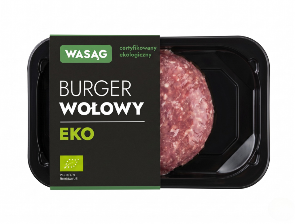 BURGER WOŁOWY SUROWY BIO 160 g – WASĄG (NA ZAMÓWIENIE)