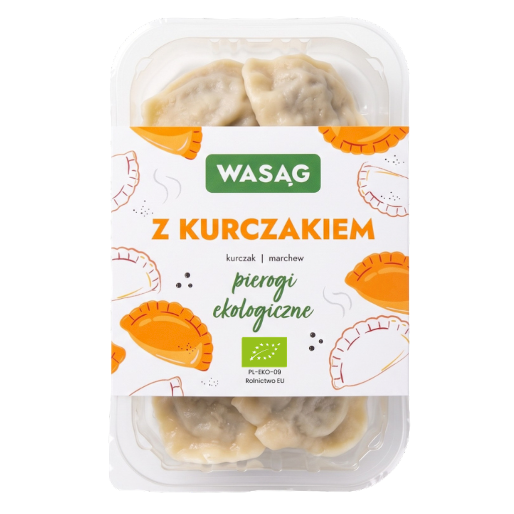 PIEROGI Z KURCZAKIEM BIO 400 g – WASĄG (NA ZAMÓWIENIE)