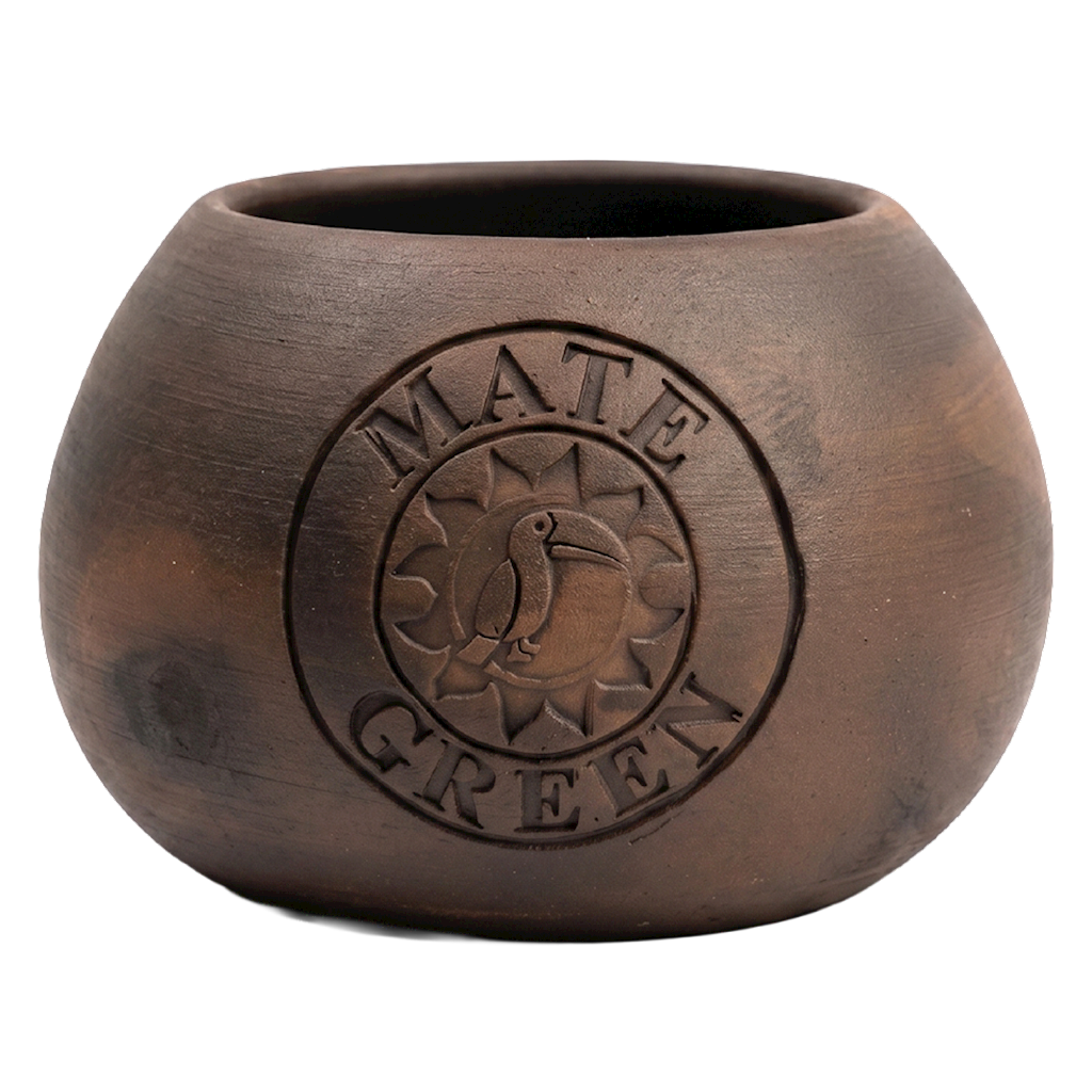 MATERO Z CERAMIKI MLEKOWANEJ HAND MADE – YERBA MATE GREEN