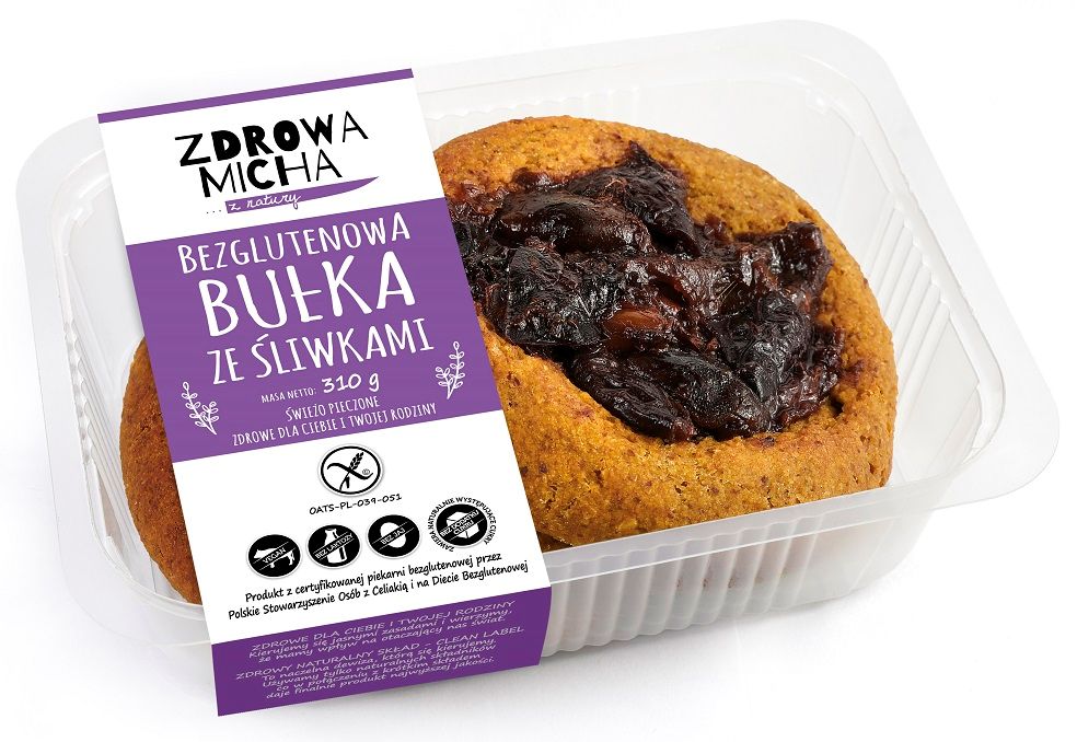 BUŁKI ZE ŚLIWKĄ BEZGLUTENOWE (2 szt.) 310 g – ZDROWA MICHA (NA ZAMÓWIENIE)