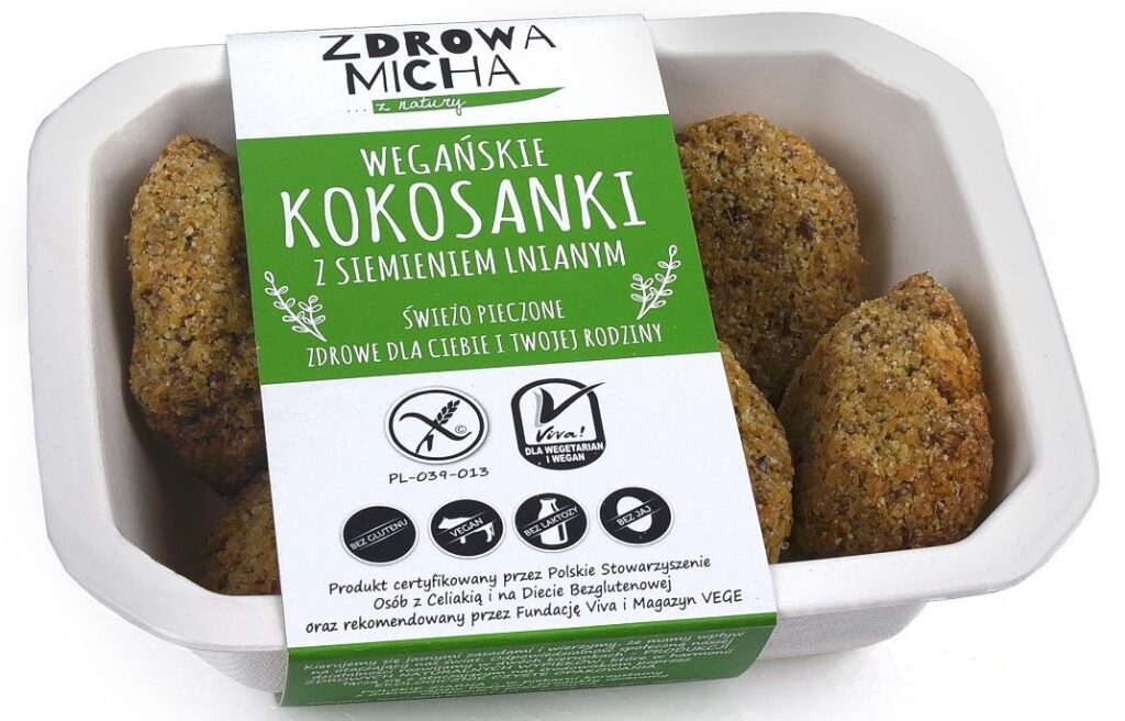 KOKOSANKI Z SIEMIENIEM LNIANYM BEZGLUTENOWE 160 g – ZDROWA MICHA (NA ZAMÓWIENIE)