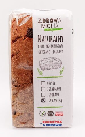 CHLEB Z ŻURAWINĄ BEZGLUTENOWY 600 g - ZDROWA MICHA (NA ZAMÓWIENIE)
