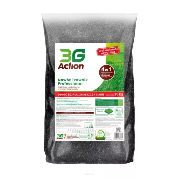 NAWÓZ DO TRAWNIKÓW SPECJALISTYCZNY 4w1 ECO 25 kg – 3G ACTION