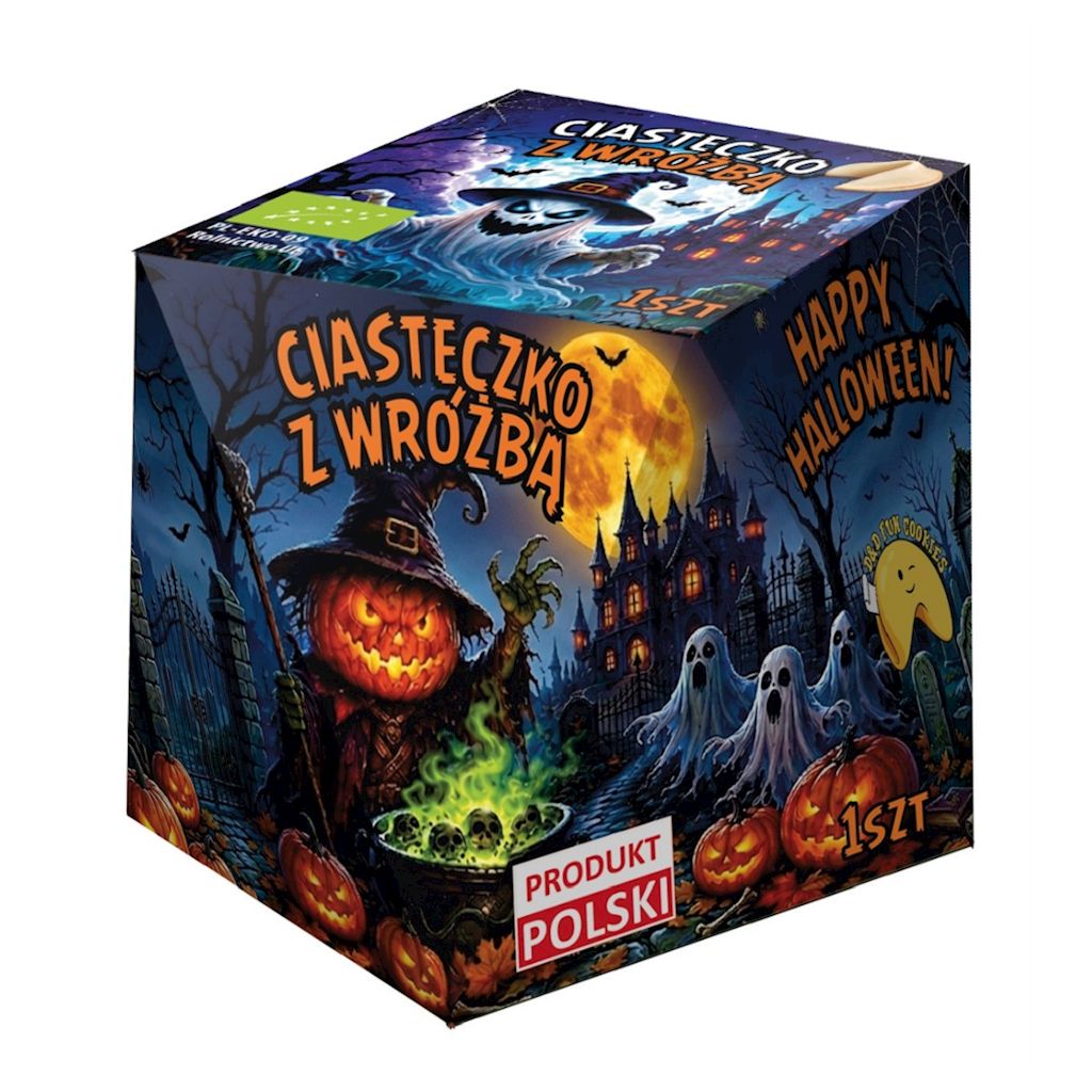 CIASTECZKO Z WRÓŻBĄ NA HALLOWEEN BIO 6 g – D&D FUN COOKIES (PRODUKT SEZONOWY)