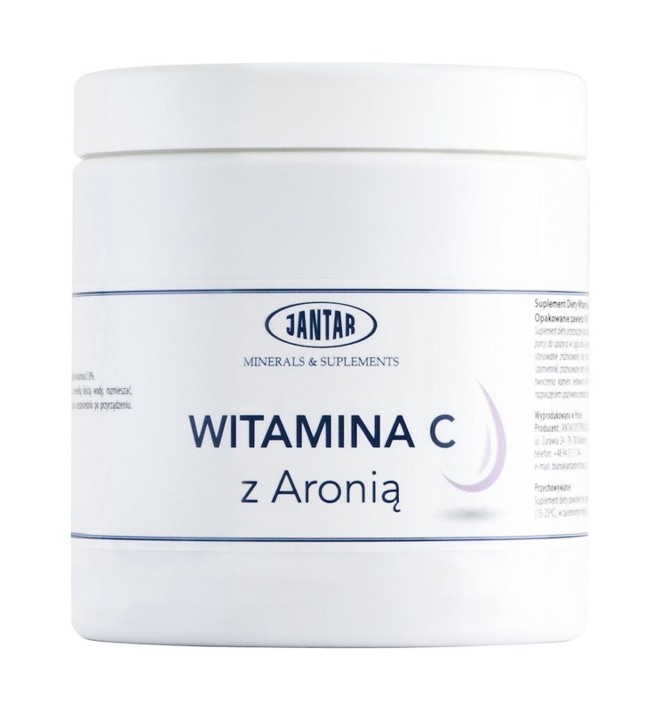 WITAMINA C Z ARONIĄ W PROSZKU (1000 mg) 500 g – JANTAR