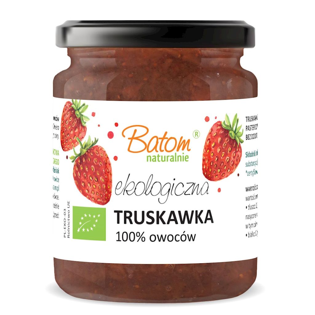 TRUSKAWKA 100 % BEZ DODATKU CUKRÓW BIO 260 g – BATOM