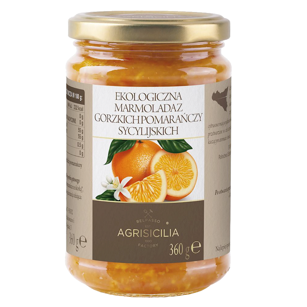 MARMOLADA Z GORZKICH POMARAŃCZY SYCYLIJSKICH BIO 360 g – AGRISICILIA