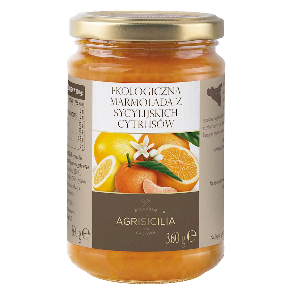 MARMOLADA Z CYTRUSÓW SYCYLIJSKICH BIO 360 g – AGRISICILIA