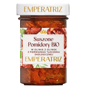 POMIDORY SUSZONE W OLIWIE Z OLIWEK EXTRA VIRGIN BIO 180 g - EMPERATRIZ