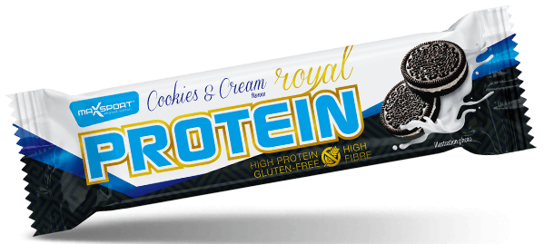 BATON PROTEINOWY O SMAKU CIASTECZKOWYM W POLEWIE BIAŁEJ BEZGLUTENOWY 60 g - MAXSPORT