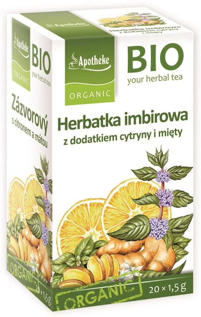 HERBATKA IMBIROWA Z CYTRYNĄ I MIĘTĄ BIO (20 x 1,5 g) 30 g – APOTHEKE