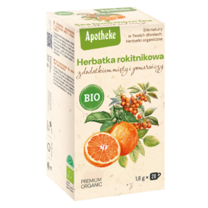 HERBATKA ROKITNIKOWA Z MIĘTĄ I POMARAŃCZĄ BIO (20 x 1,8 g) 36 g - APOTHEKE