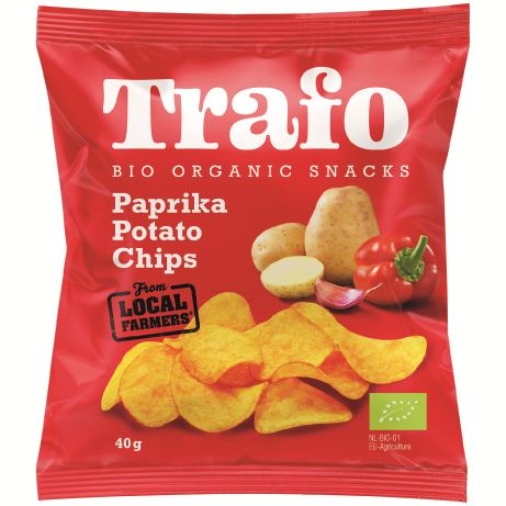 CHIPSY ZIEMNIACZANE PAPRYKOWE BIO 40 g – TRAFO