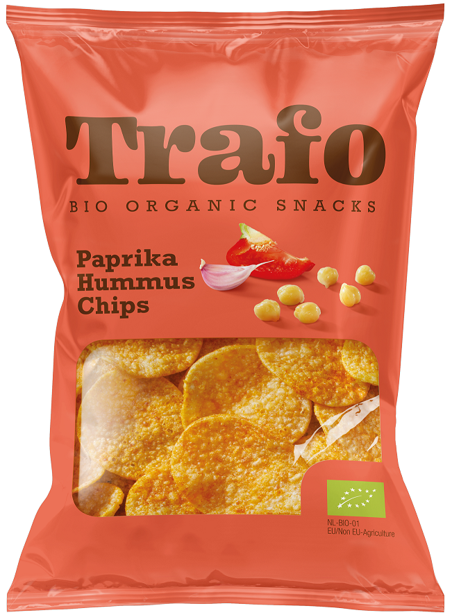CHIPSY Z CIECIERZYCY PAPRYKOWO – CZOSNKOWE BIO 75 g – TRAFO